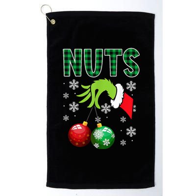 Chest Nuts Christmas  Funny Matching Couple Chestnuts  Platinum Collection Golf Towel