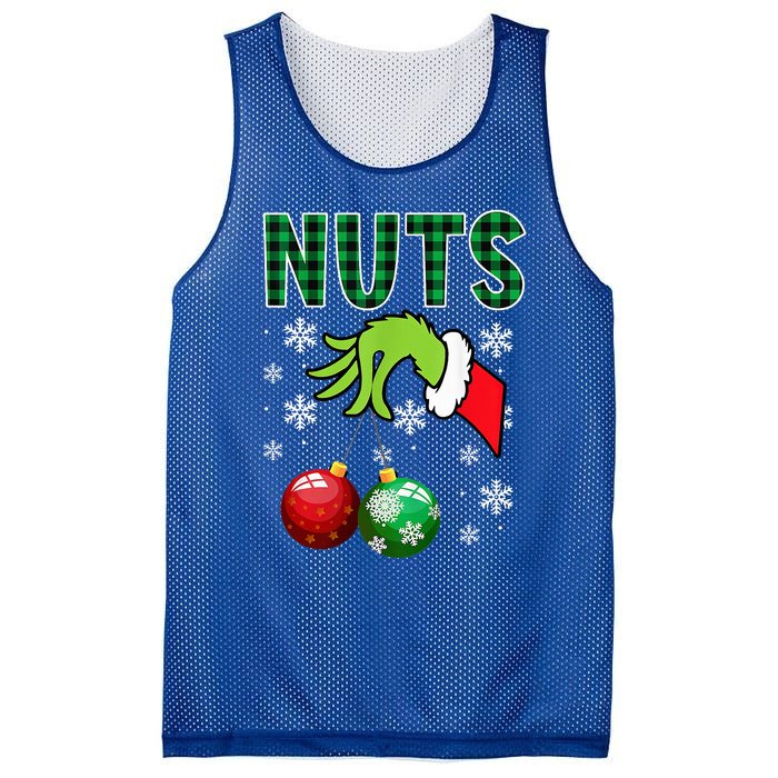 Chest Nuts Christmas  Funny Matching Couple Chestnuts  Mesh Reversible Basketball Jersey Tank