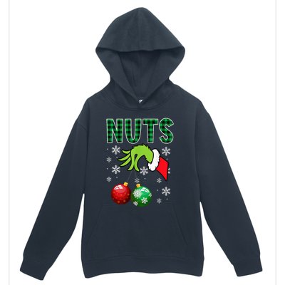 Chest Nuts Christmas  Funny Matching Couple Chestnuts  Urban Pullover Hoodie