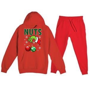 Chest Nuts Christmas  Funny Matching Couple Chestnuts  Premium Hooded Sweatsuit Set