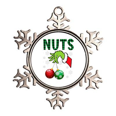 Chest Nuts Christmas  Funny Matching Couple Chestnuts  Metallic Star Ornament