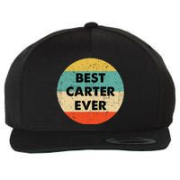 Carter Name Wool Snapback Cap