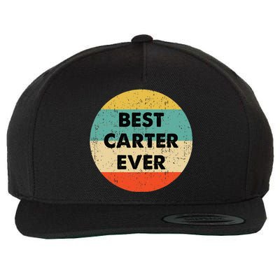 Carter Name Wool Snapback Cap