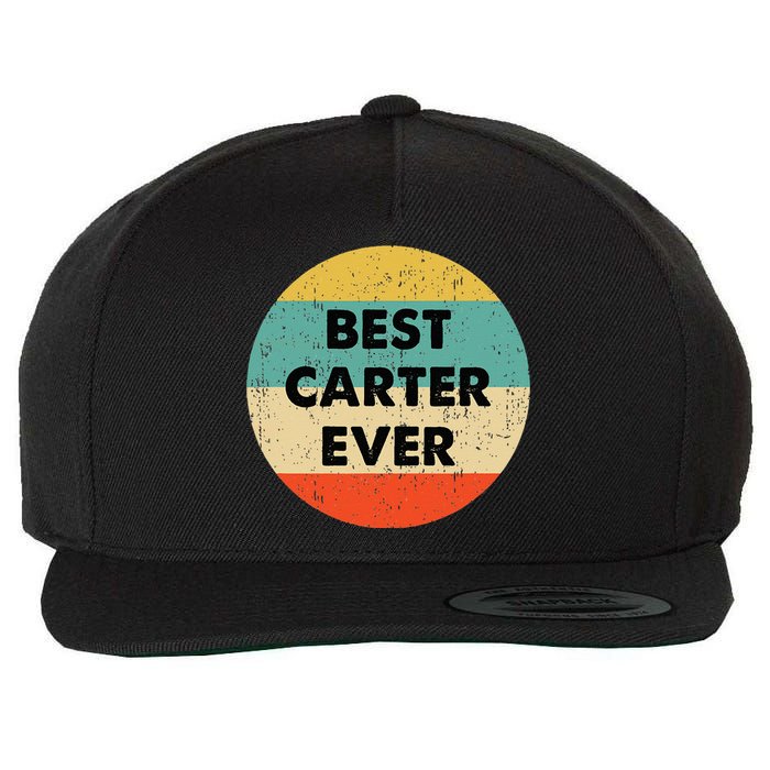 Carter Name Wool Snapback Cap