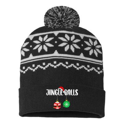 Chest Nuts Christmas Funny Matching Couple Chestnuts USA-Made Snowflake Beanie