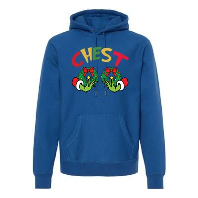 Chest Nuts Couples Matching Chestnuts Chest Funny Christmas Gift Premium Hoodie