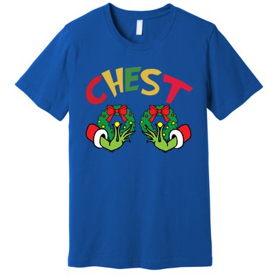 Chest Nuts Couples Matching Chestnuts Chest Funny Christmas Gift Premium T-Shirt