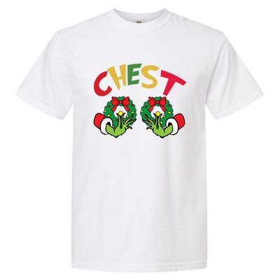 Chest Nuts Couples Matching Chestnuts Chest Funny Christmas Gift Garment-Dyed Heavyweight T-Shirt