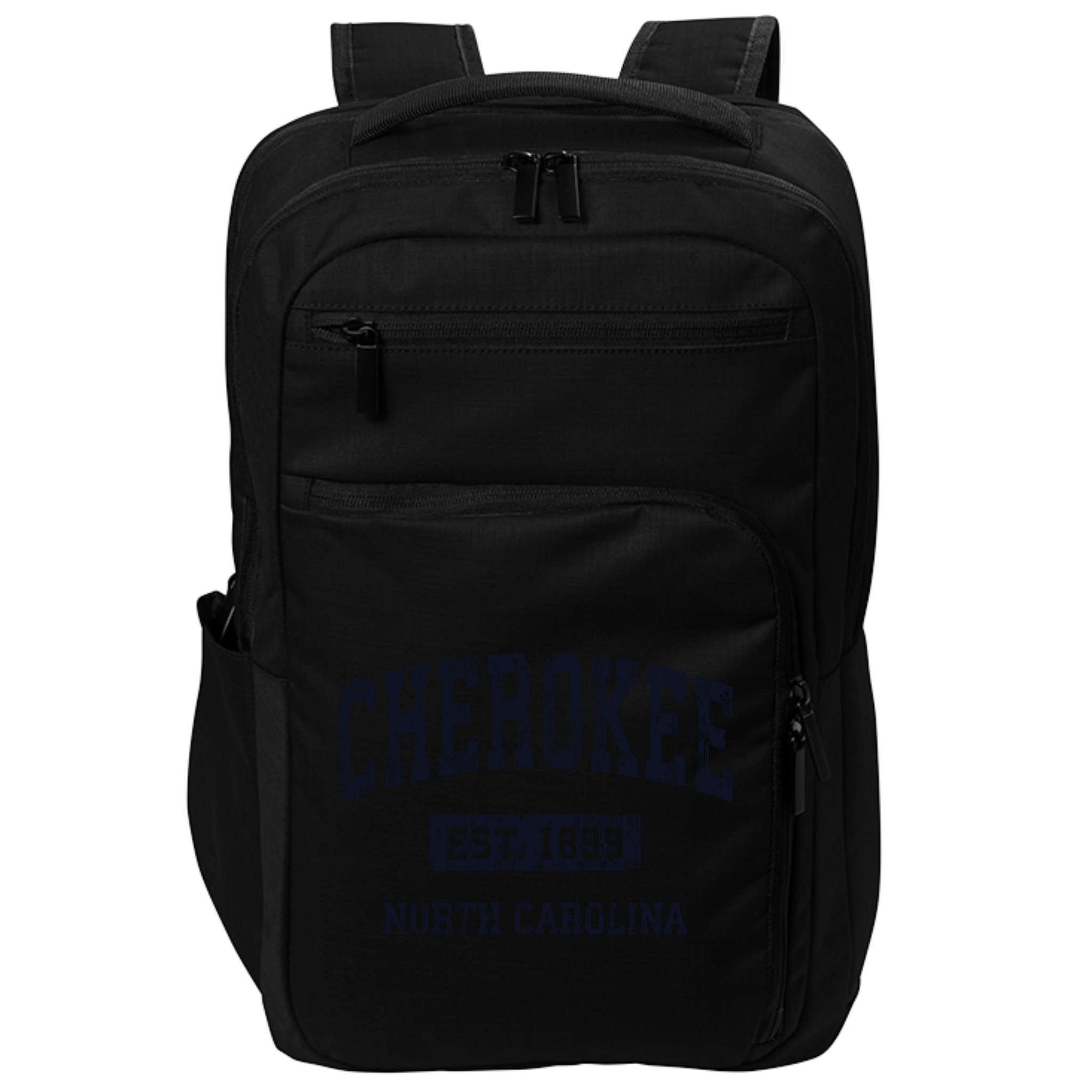 Cherokee North Carolina NC Vintage Athletic Sports Design Impact Tech Backpack