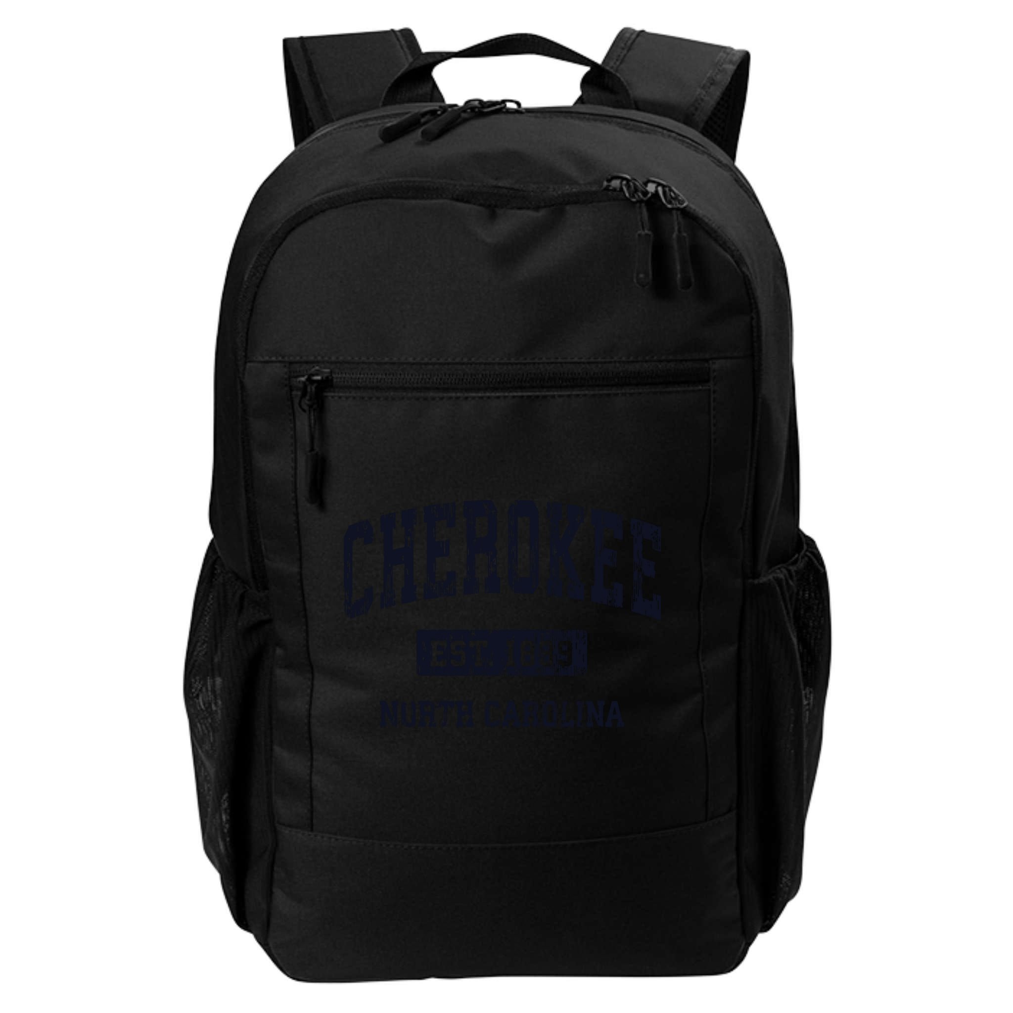 Cherokee North Carolina NC Vintage Athletic Sports Design Backpack