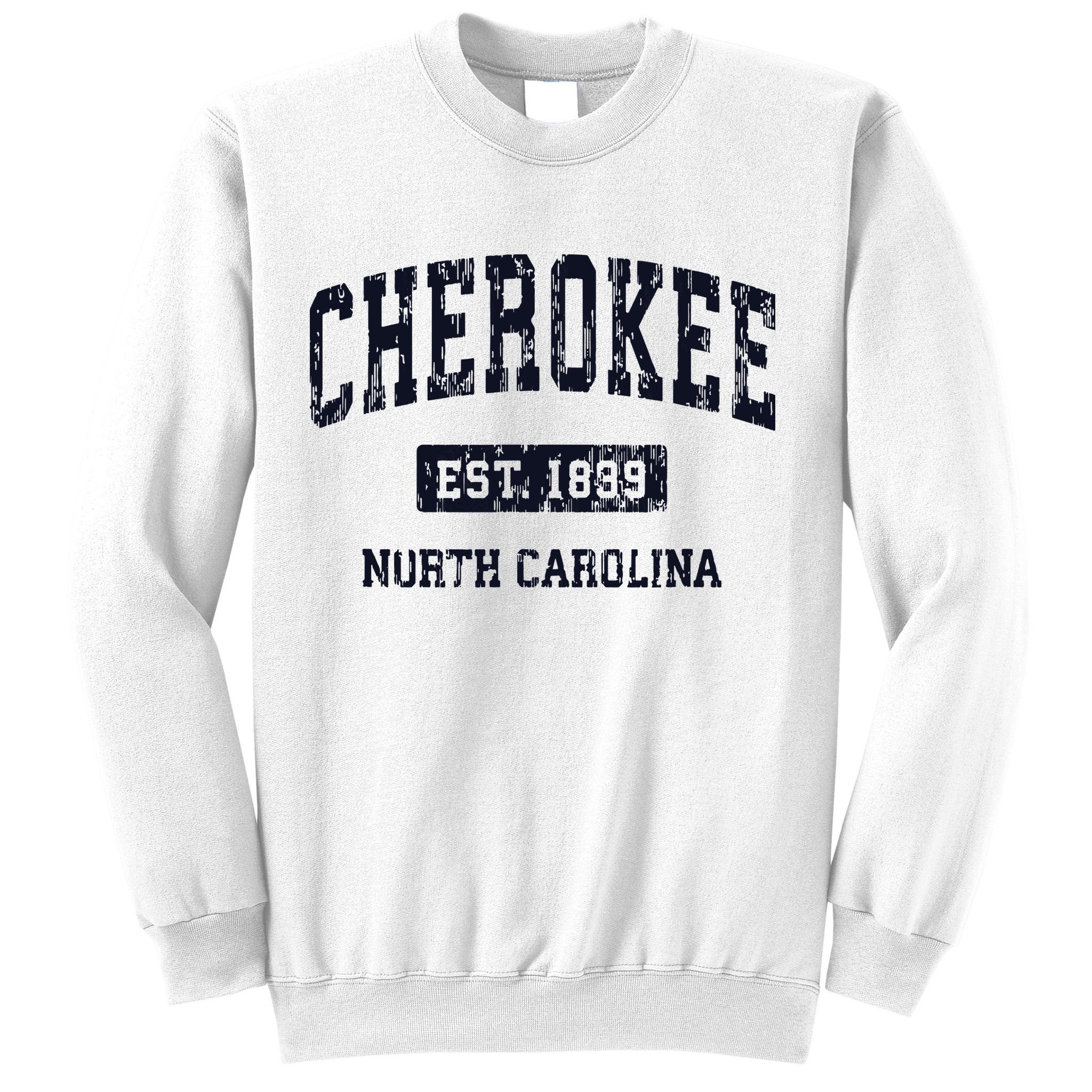 Cherokee North Carolina NC Vintage Athletic Sports Design Sweatshirt
