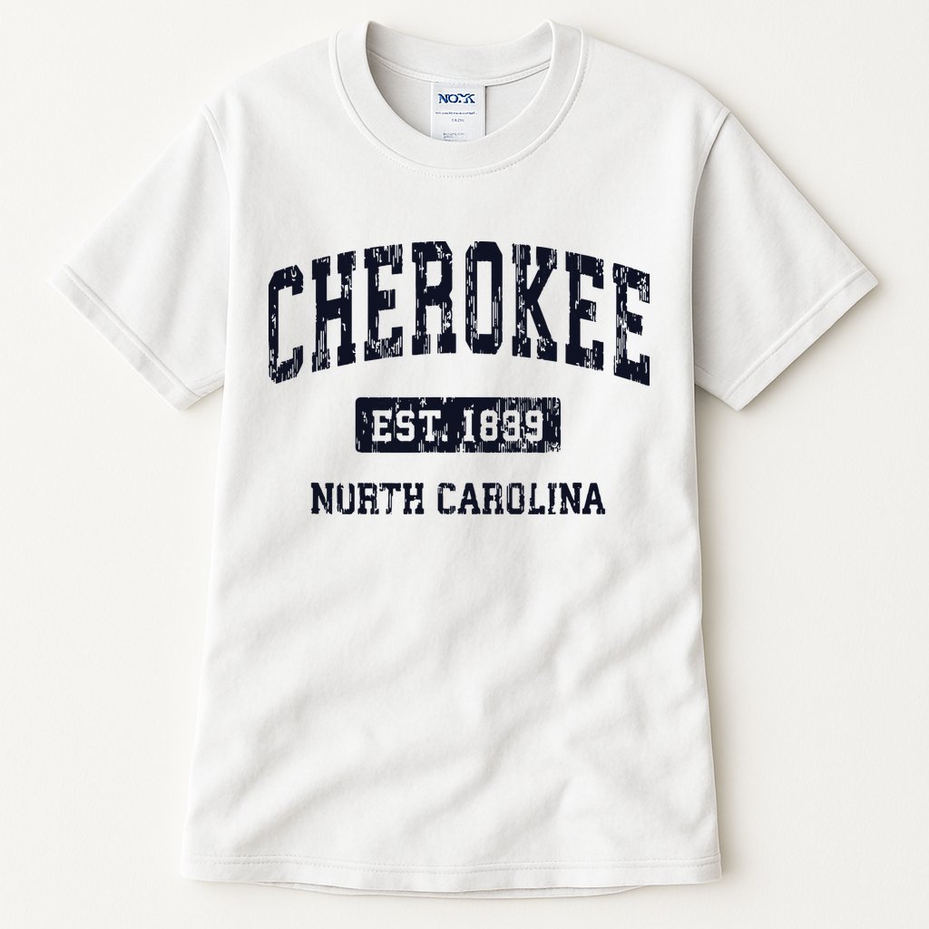 Cherokee North Carolina NC Vintage Athletic Sports Design Tall T-Shirt