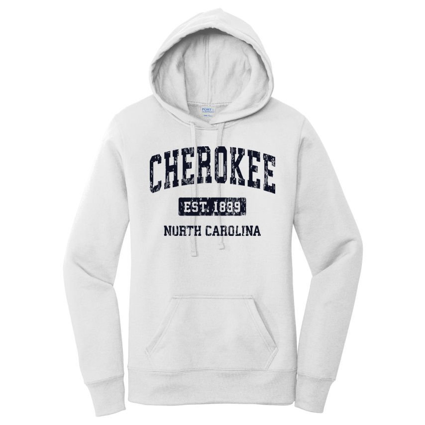 Cherokee North Carolina NC Vintage Athletic Sports Design Women's Pullover Hoodie
