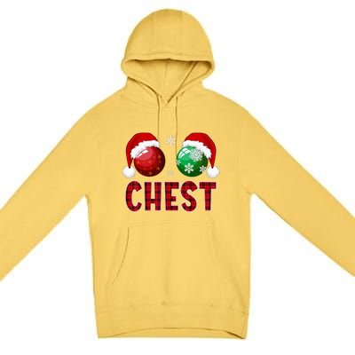 Chest Nuts Christmas Funny Matching Couple Chestnuts Premium Pullover Hoodie