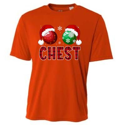 Chest Nuts Christmas Funny Matching Couple Chestnuts Cooling Performance Crew T-Shirt