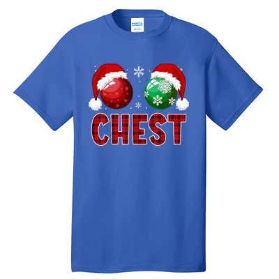 Chest Nuts Christmas Funny Matching Couple Chestnuts Tall T-Shirt