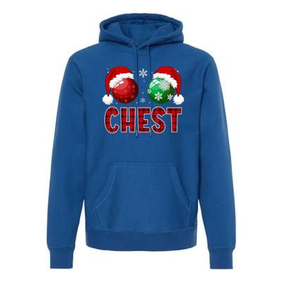 Chest Nuts Christmas Funny Matching Couple Chestnuts Premium Hoodie