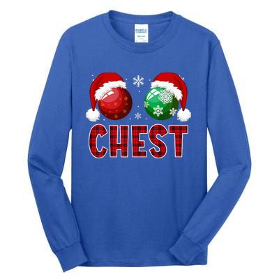 Chest Nuts Christmas Funny Matching Couple Chestnuts Tall Long Sleeve T-Shirt