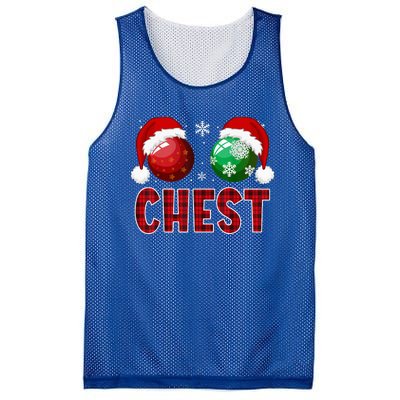 Chest Nuts Christmas Funny Matching Couple Chestnuts Mesh Reversible Basketball Jersey Tank