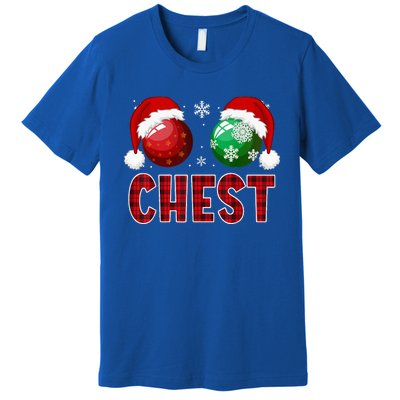 Chest Nuts Christmas Funny Matching Couple Chestnuts Premium T-Shirt