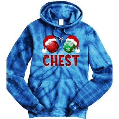 Chest Nuts Christmas Funny Matching Couple Chestnuts Tie Dye Hoodie