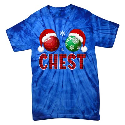 Chest Nuts Christmas Funny Matching Couple Chestnuts Tie-Dye T-Shirt