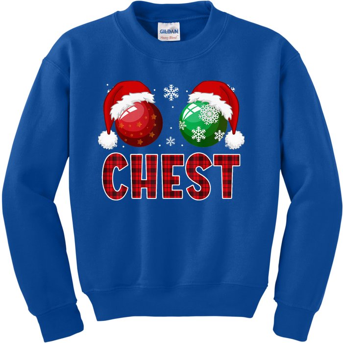 Chest Nuts Christmas Funny Matching Couple Chestnuts Kids Sweatshirt