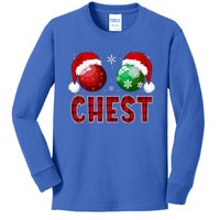 Chest Nuts Christmas Funny Matching Couple Chestnuts Kids Long Sleeve Shirt