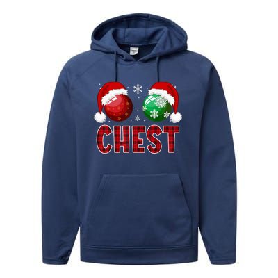 Chest Nuts Christmas Funny Matching Couple Chestnuts Performance Fleece Hoodie