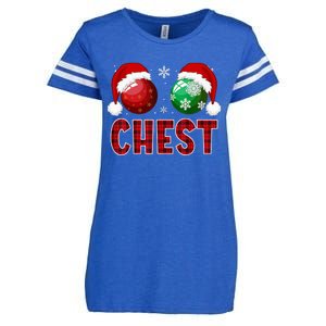 Chest Nuts Christmas Funny Matching Couple Chestnuts Enza Ladies Jersey Football T-Shirt