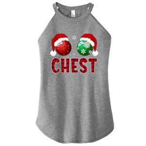 Chest Nuts Christmas Funny Matching Couple Chestnuts Women's Perfect Tri Rocker Tank