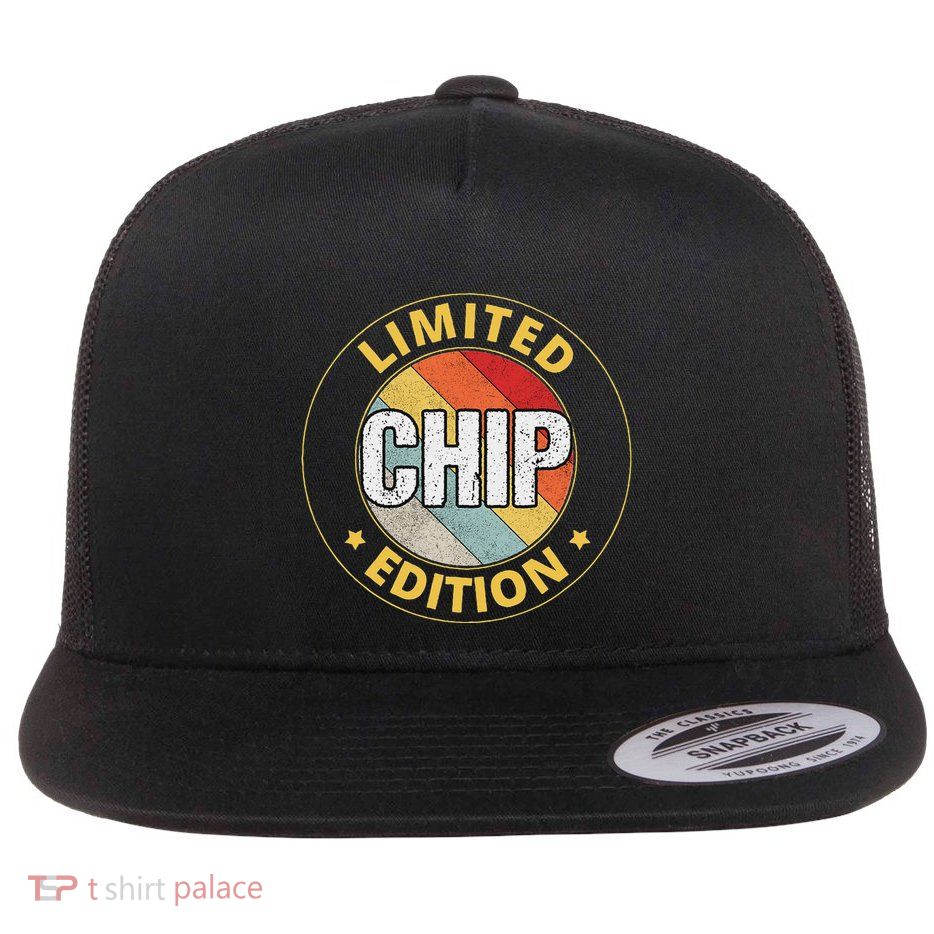 Chip Name Flat Bill Trucker Hat