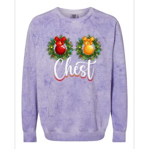 Chest Nuts Christmas Funny Couples Christmas Chestnuts Colorblast Crewneck Sweatshirt