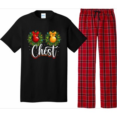 Chest Nuts Christmas Funny Couples Christmas Chestnuts Pajama Set