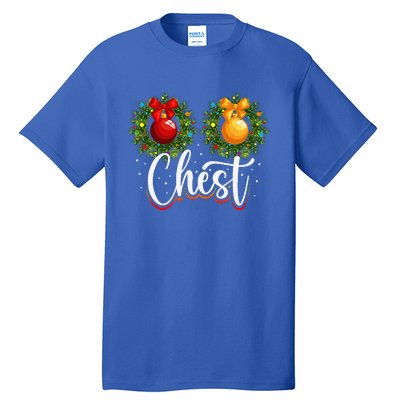 Chest Nuts Christmas Funny Couples Christmas Chestnuts Tall T-Shirt