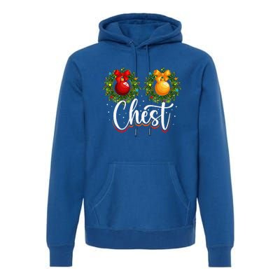 Chest Nuts Christmas Funny Couples Christmas Chestnuts Premium Hoodie