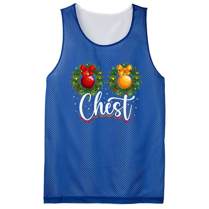 Chest Nuts Christmas Funny Couples Christmas Chestnuts Mesh Reversible Basketball Jersey Tank