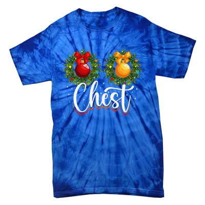 Chest Nuts Christmas Funny Couples Christmas Chestnuts Tie-Dye T-Shirt