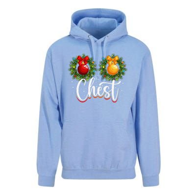 Chest Nuts Christmas Funny Couples Christmas Chestnuts Unisex Surf Hoodie