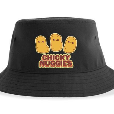 Chicky Nuggies Cute Retro Kawaii Chicken Nuggets Nuggs Meme Sustainable Bucket Hat