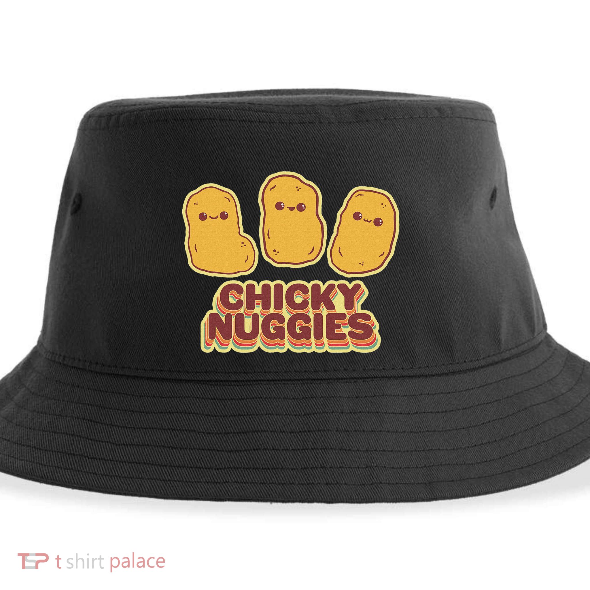 Chicky Nuggies Cute Retro Kawaii Chicken Nuggets Nuggs Meme Sustainable Bucket Hat