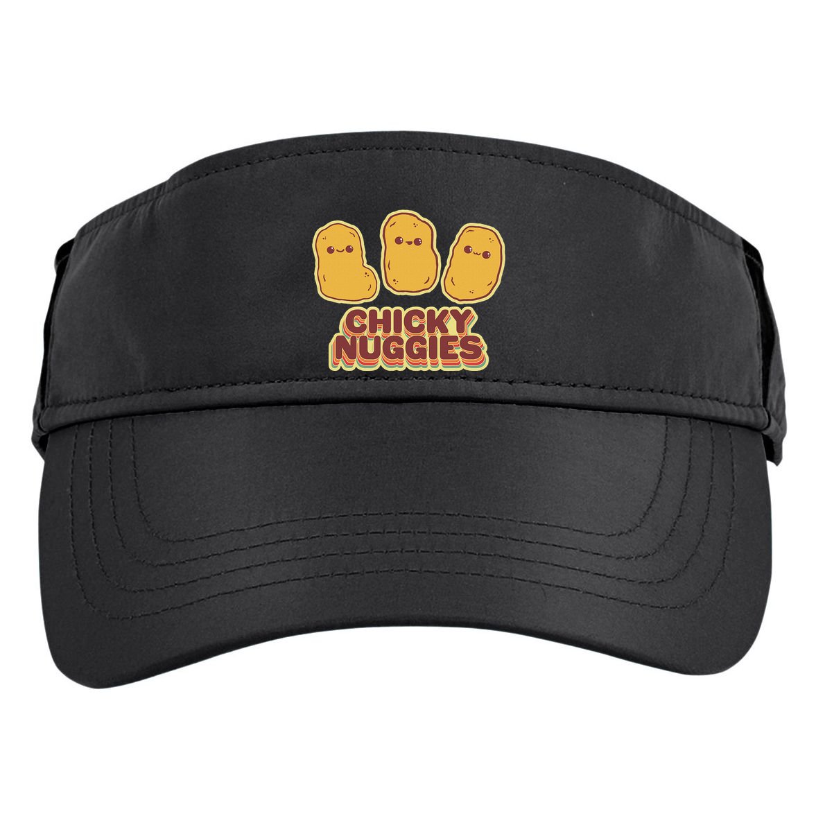 Chicky Nuggies Cute Retro Kawaii Chicken Nuggets Nuggs Meme Adult Drive Performance Visor