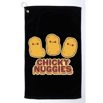 Chicky Nuggies Cute Retro Kawaii Chicken Nuggets Nuggs Meme Golf Towel