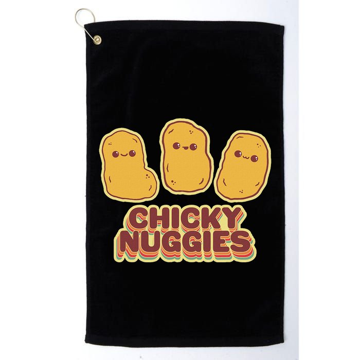 Chicky Nuggies Cute Retro Kawaii Chicken Nuggets Nuggs Meme Golf Towel