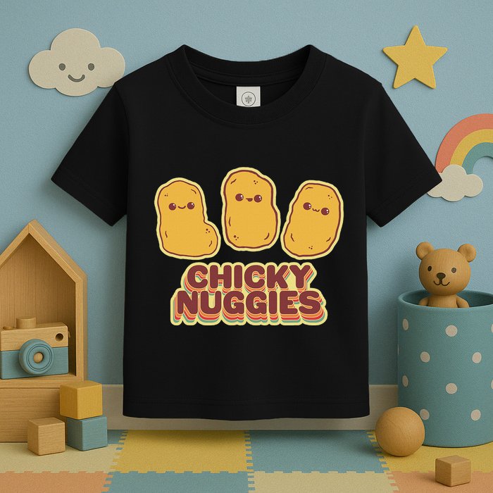 Chicky Nuggies Cute Retro Kawaii Chicken Nuggets Nuggs Meme Toddler T-Shirt