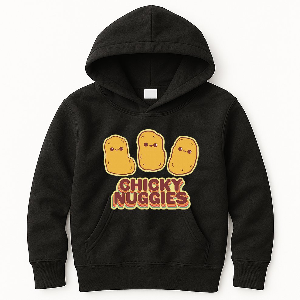 Chicky Nuggies Cute Retro Kawaii Chicken Nuggets Nuggs Meme Kids Hoodie