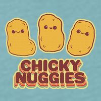 Chicky Nuggies Cute Retro Kawaii Chicken Nuggets Nuggs Meme Sueded Cloud Jersey T-Shirt