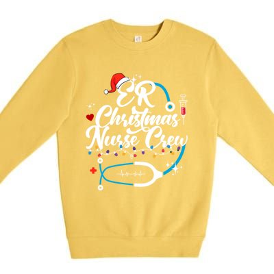 Christmas Nurse Clothing Er Nurse Christmas Gift Premium Crewneck Sweatshirt