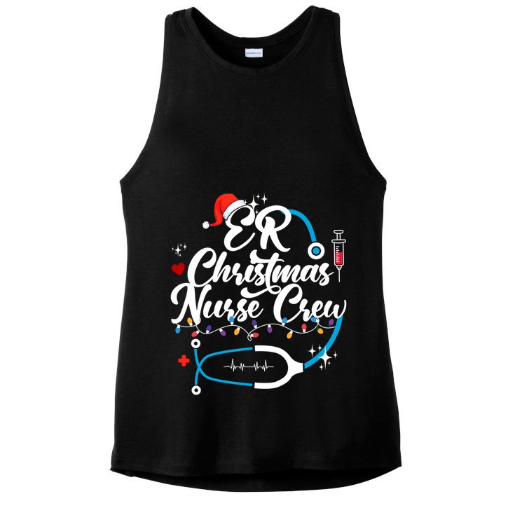 Christmas Nurse Clothing Er Nurse Christmas Gift Ladies PosiCharge Tri-Blend Wicking Tank