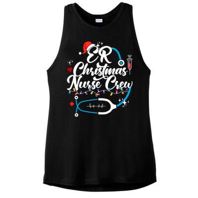 Christmas Nurse Clothing Er Nurse Christmas Gift Ladies PosiCharge Tri-Blend Wicking Tank